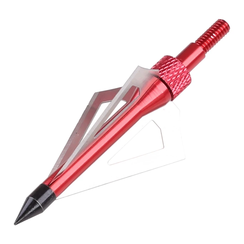 Archery Arrowhead 12 Pack 125 Grain 3 Fixed Blade Hunting-Broadheads Archery for Arrow Points Tips for Compound Bow