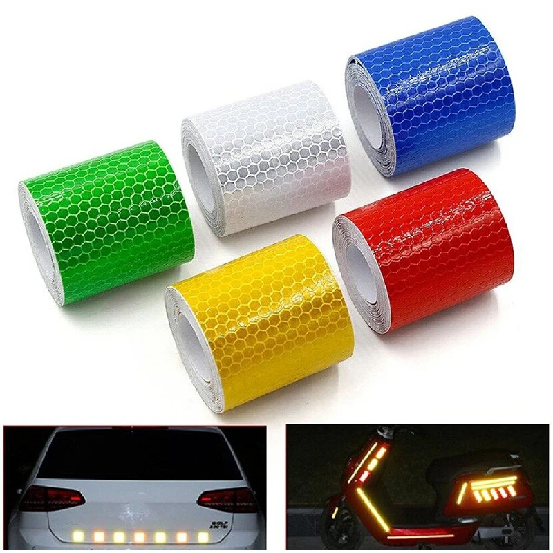 

5cm Car Reflective Strip Tape Film Safety Warning Sticker Strip Auto Body Waterproof Protective Reflective Stickers Decal 1/3M