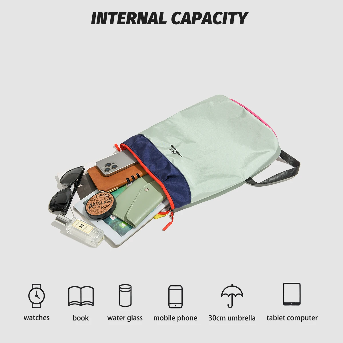 Contrast Color Outdoor Travel Backpack Ladies 2025 New College Student School Bag Fashion All-Match Lightweight Small Backpack