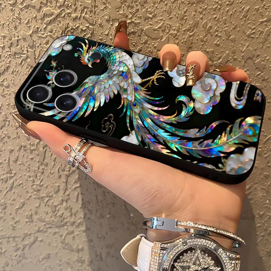 Phoenix Mother Of Pearl Art Print Phone Cover Case