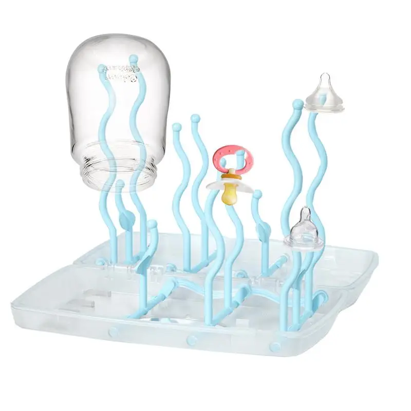 baby Bottles Drying Rack Space Saving Foldable Feeding Bottle Drying Rack Portable Bottle Dryer Baby for Traveling