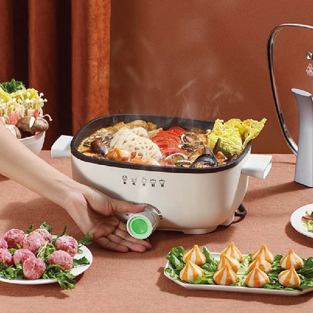 1200W Electric Cooking Pot Home Non-stick Electric Fry Pan Multi-functional  Large Capacity 3.5L Electric Hot Pot For 1-5 People - AliExpress