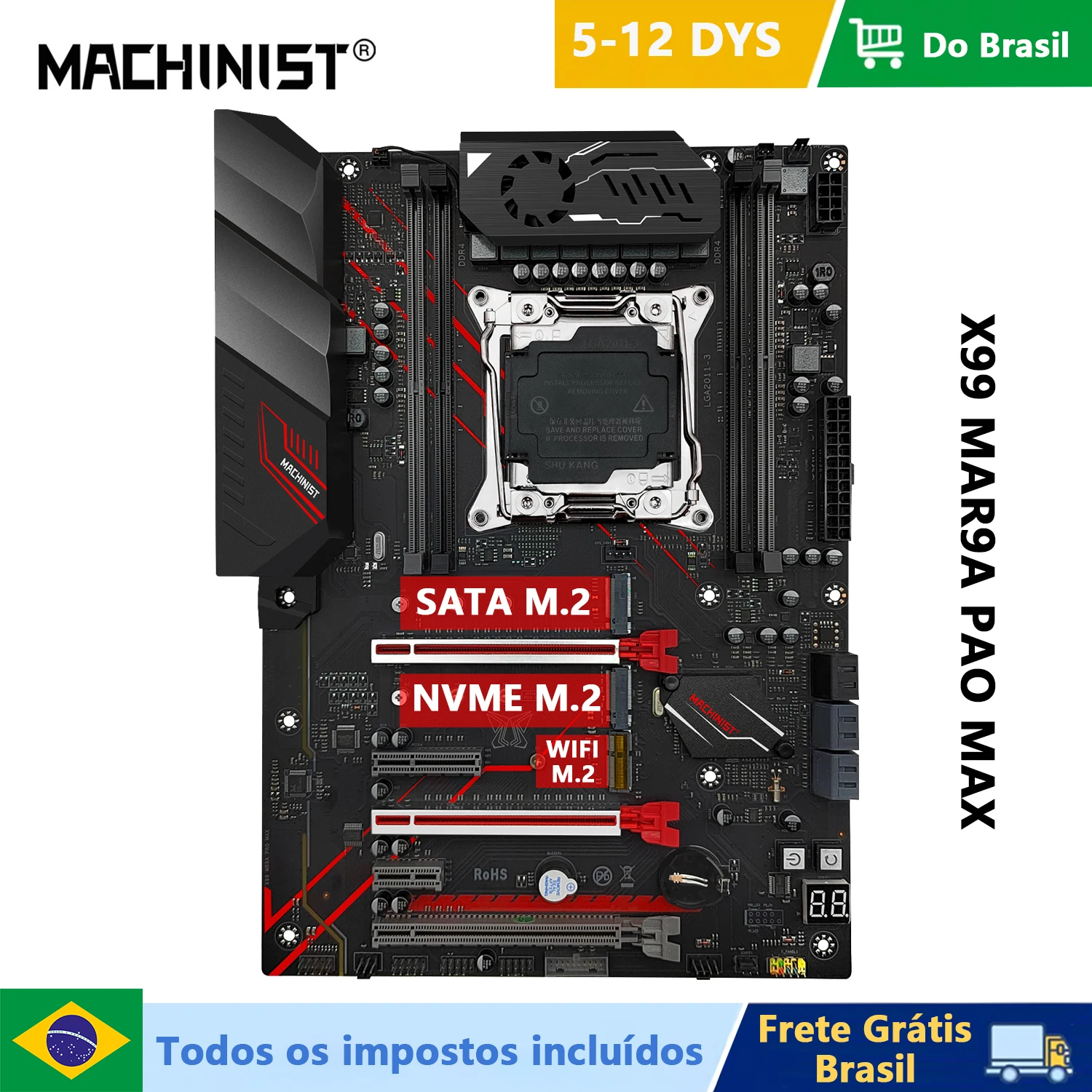 MACHINIST MR9A PRO MAX X99 マザーボードは、DDR4 4チャンネルメモリ