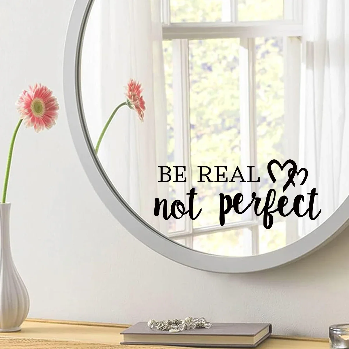 Wall Stickers Furniture Mirror Bathroom Living Room Bedroom Decor 1Pc
