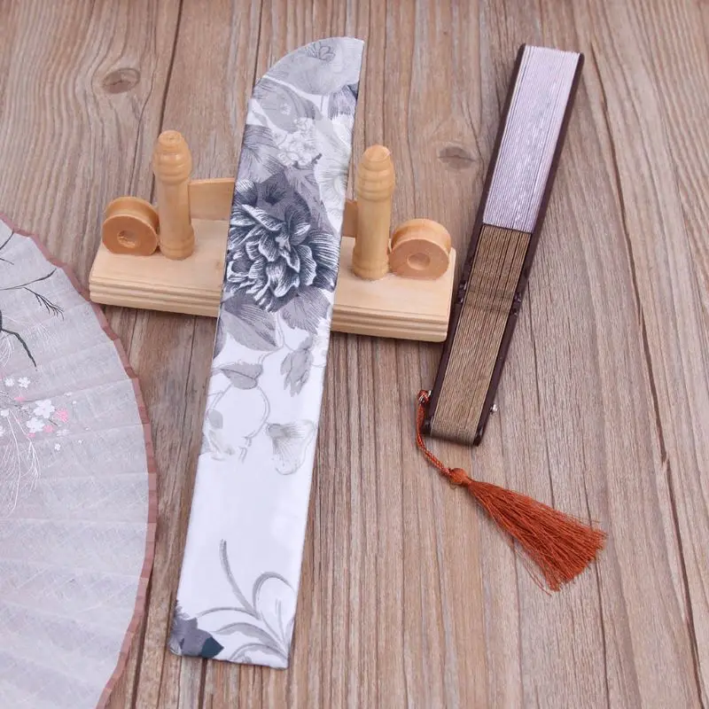 Elegant Folding Hand Fan Bag Holder Dustproof Protector for Case Cover Wed folding fan hand fan
