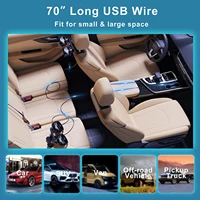 Car Fan 360° 3-speed Car Seat Back Cooling Fan USB Charge Dual Head Fan Adjustable Rotation Neck Cooler for Car Home Accessories 5