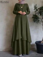 Autumn Fashion Muslim Dress Women Long Sleeve Abaya 3