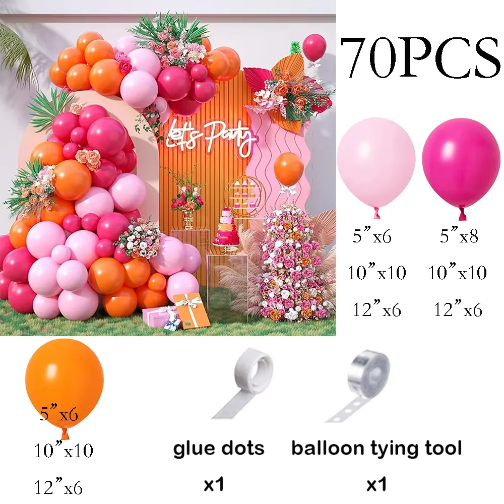 134pcs Pink Balloons Arch Kit Hot Red Rose Gold Balloon Garland Girl Princess Theme Birthday Party Baby Shower Decoration Globos