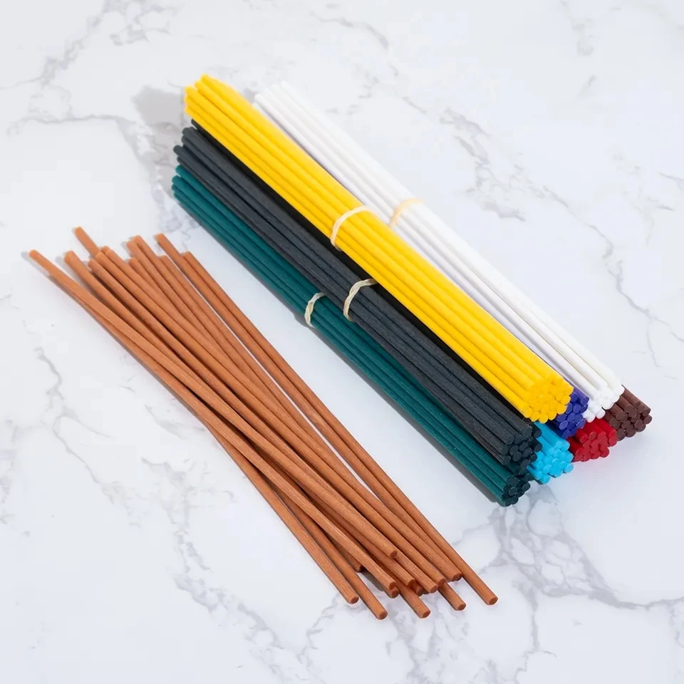 500Pcs L19cm X 3mm Reeds Diffuser Replacement Refill Sticks for Home Decor, Colorful, Fire Free, Aromatherapy Fiber Sticks,