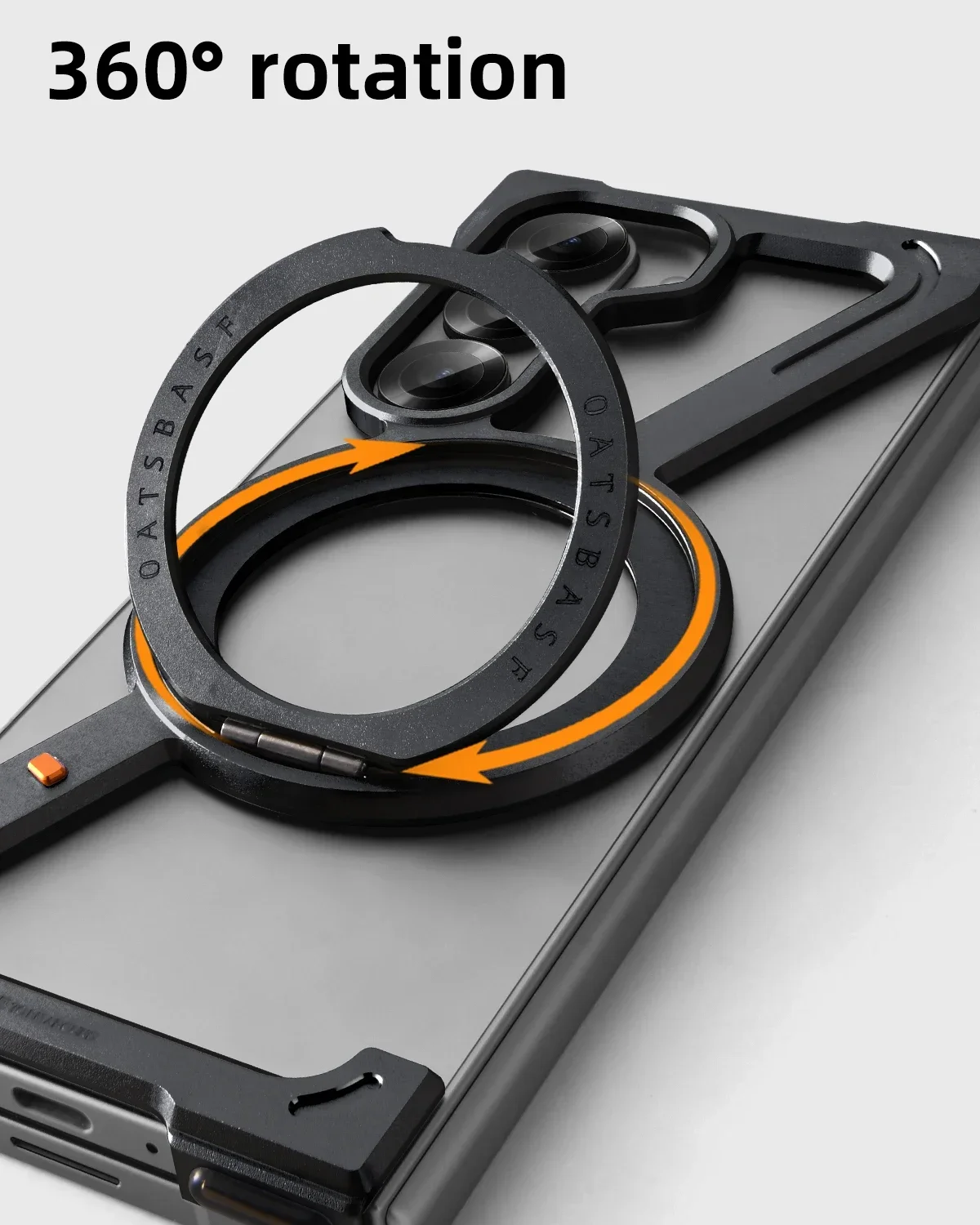 Magnetic Metal Slim Phone Case with 360° Rotatable Stand