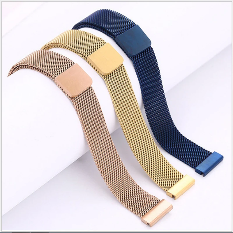 

20mm 22mm Watch Band Metal Magnetic Quick Release Strap Milanese Loop Universal For Samsung Huawei Watch Correa