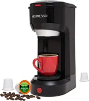 2 in 1 Coffee Brewer, Single Serve and K Cup Compatible & Ground Coffee,Compact Size Mini Coffee Maker | USA | NEW 1