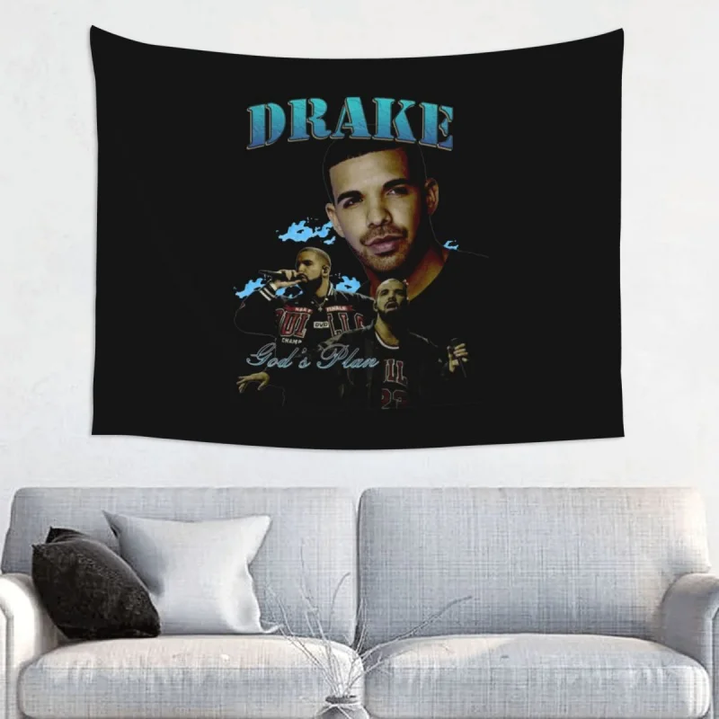 

Drakes Cloudy Tapestry Colorful Polyester Wall Hanging Rapper Music Home Decor Yoga Mat Mandala Tapestries