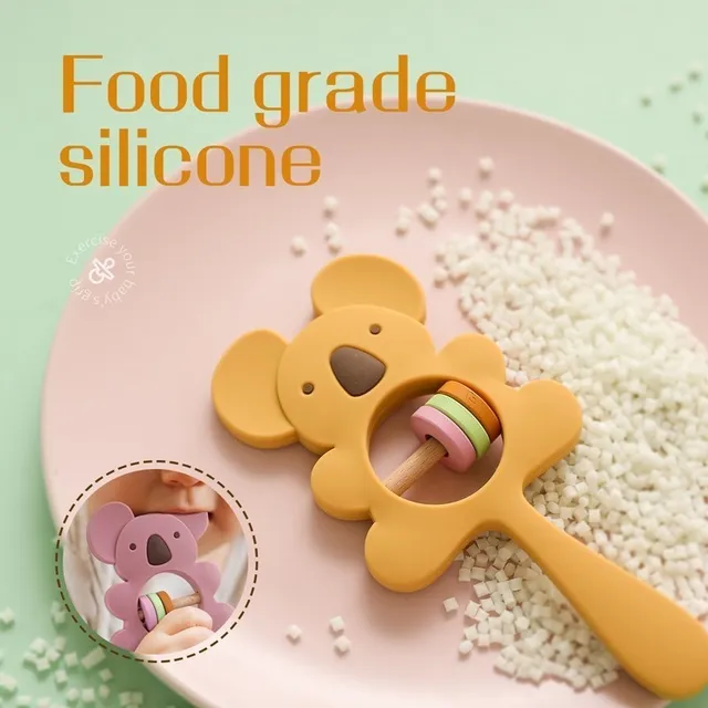Silicone Rattles for Kids Animal Koala Handbells Newborn Baby Bed Bell Educational Toys Safe Food Grade Baby Teether Baby Items 5