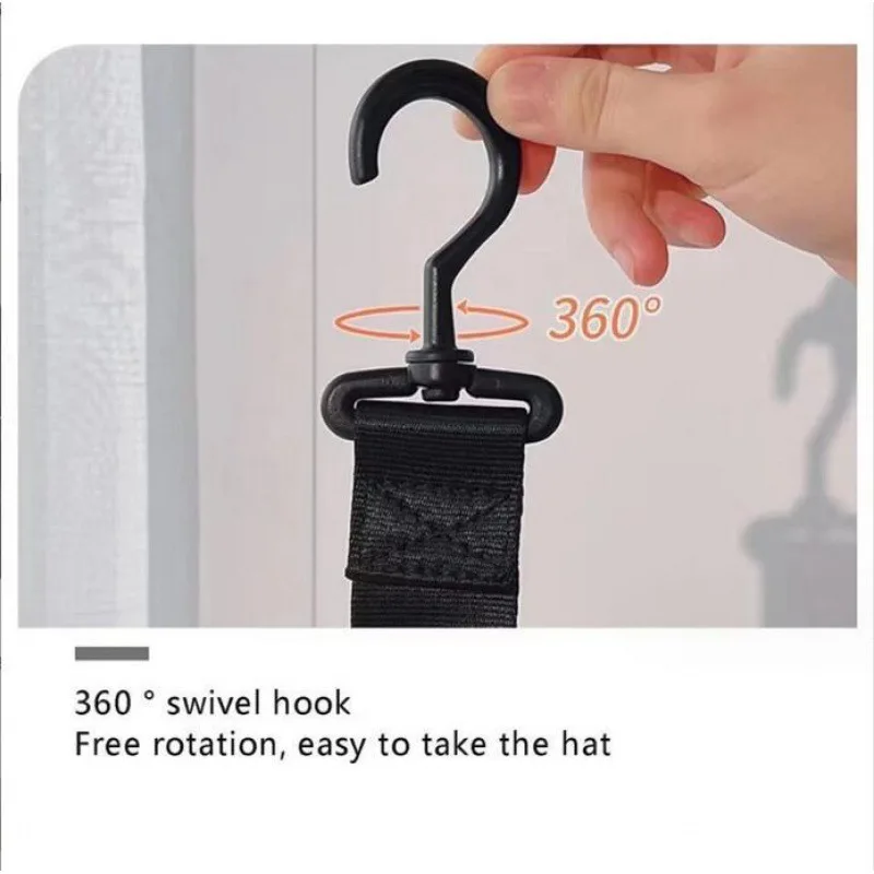 Metal Hook Hat Rack Wall Mount Cap Organizer Baseball & Golf Caps 1PC