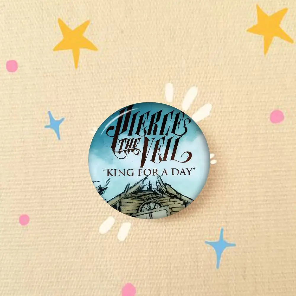 Pierce The Veil Band Icon Tinplate Button Pin Brooch Badge Accessory