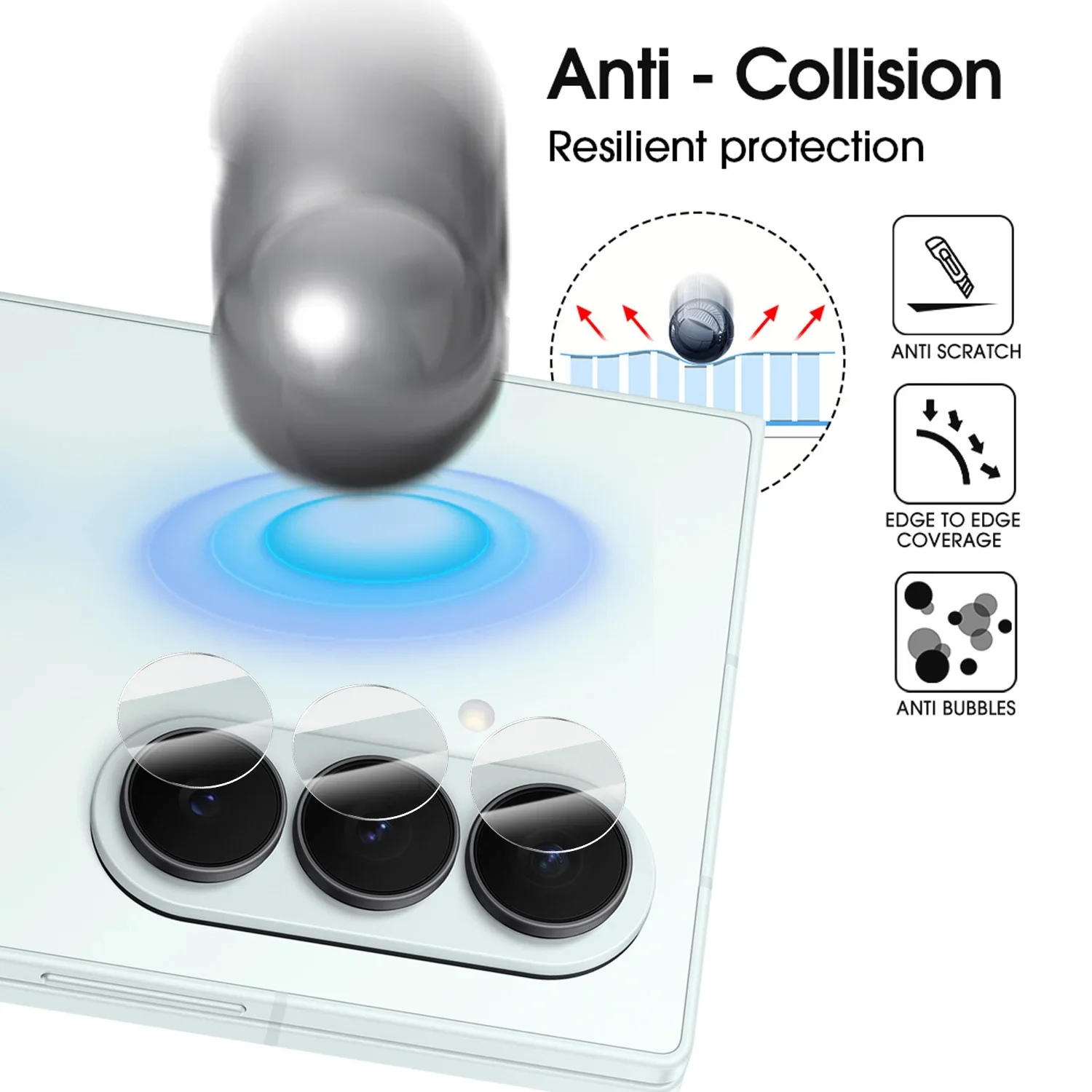Enhanced Camera Lens Tempered Glass Protectors