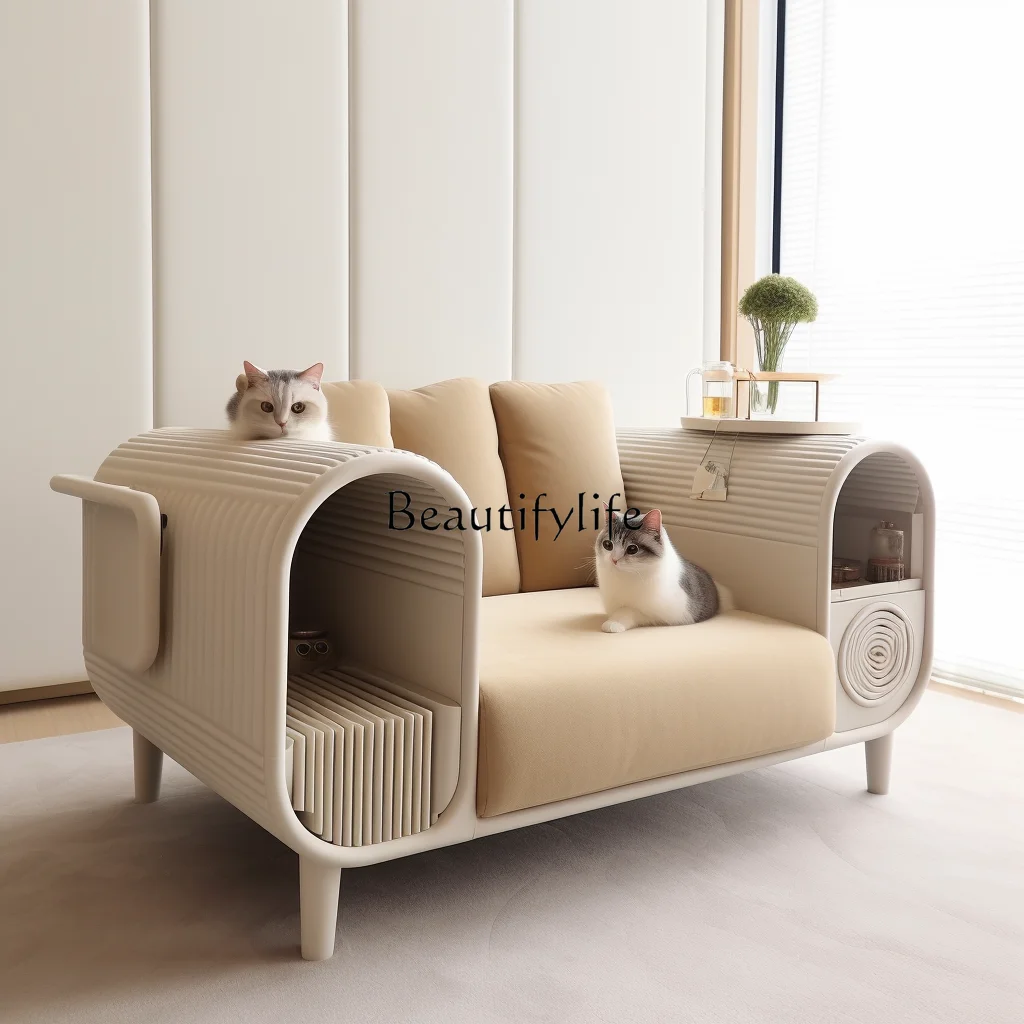 

Sofa All-in-One Four Seasons Universal Bite-Resistant Easy-to-Clean Warm Mat Cat Coexistence Cat Kennel Sofa