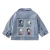 snoopy Baby Denim Jacket 2024 Spring New Children's Clothing Boys and Girls Top Cartoon coat  Denim Top Long Sleeve 2