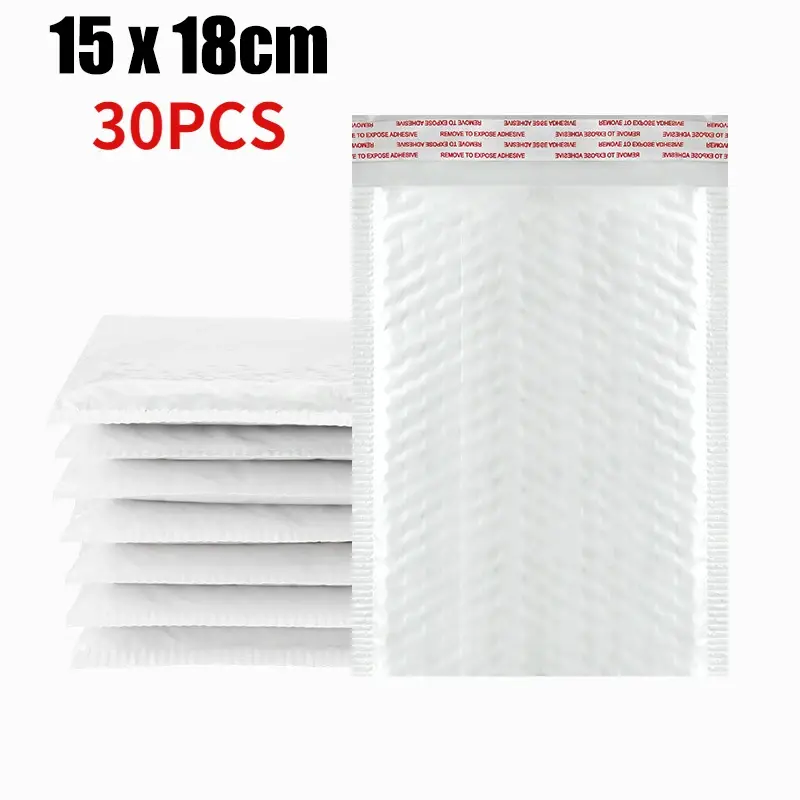 10-50Pcs Bubble Envelopes White Foam Shipping Bags Poly Bubble Mailers Pad Self Seal Packing Bags 11cm 15cm 23cm Wholesale - Image 9