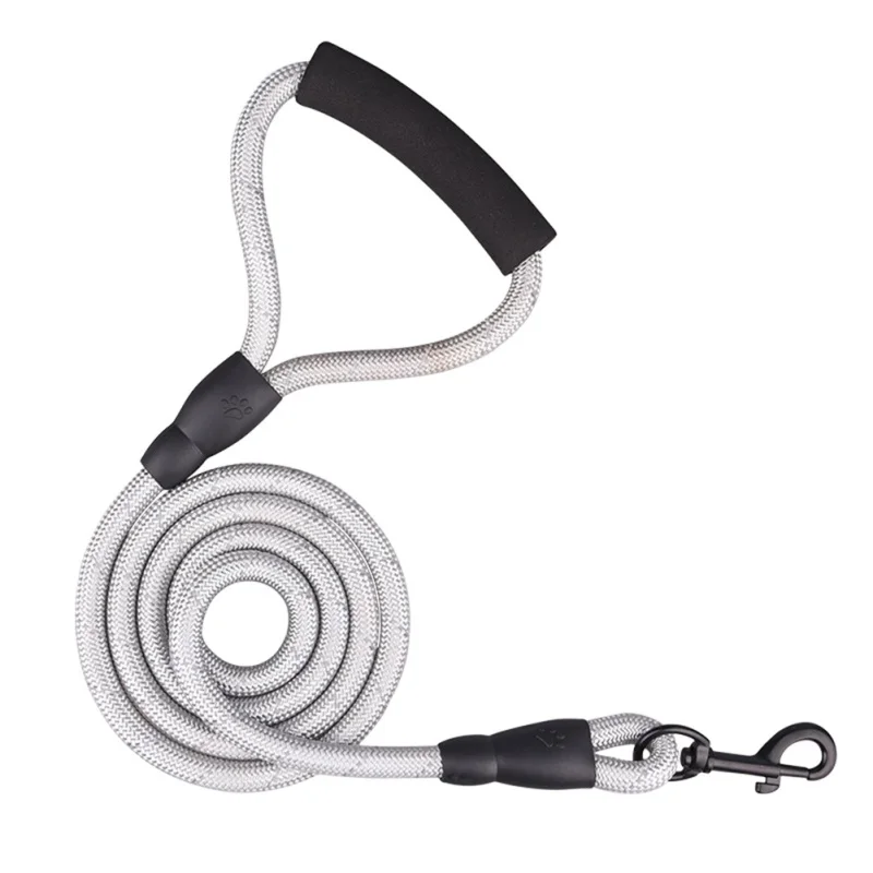 2 Way Braided Nylon Dual Dog Leash Double Lead Rope Strong Pet Leash Walking Running Leads For Couplers With Soft Padded Handle 