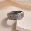 Vintage Nordic Viking Pirate Rune Stainless Steel Antique Rings Fashionable Men and Women Talismans Couple Party Jewelry Gifts 4