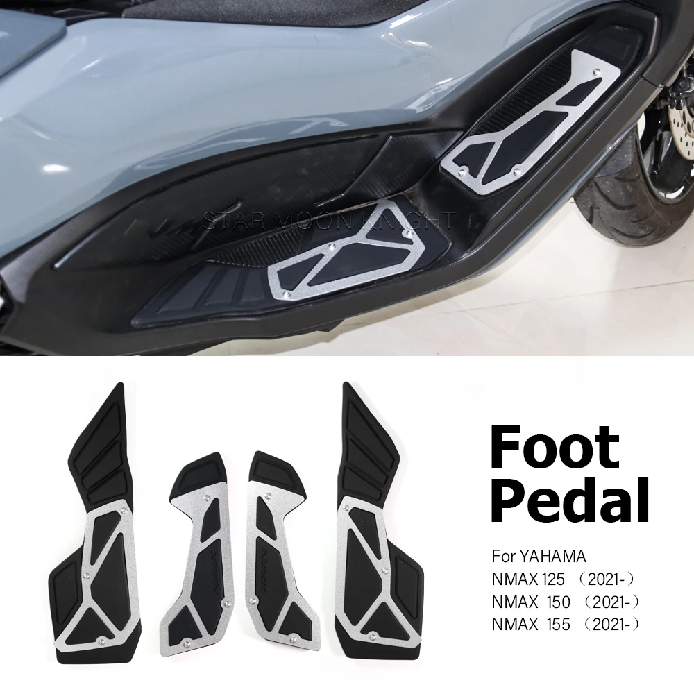 

For Yamaha N Max NMax 125 150 155 Motorcycle Footrest Step Footboard Footpads Pedal Plate Foot Pegs NMax125 NMax150 NMax155