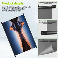 Projector Screen Metal Grey Anti-Light Reflective Screen for Home Theater Outdoor/Indoor Movie Screen - Image 4