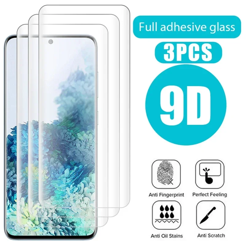 3PCS Curved Tempered Glass for Samsung S23 Ultra S9 S10 S22 S20 S21 S8 Plus Screen Protector for Samsung Note 20 Ultra 10 9
