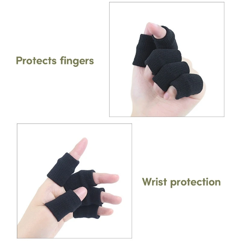 

10 шт., рукава для лечения артрита на пальцах, шина для большого пальца, поддержка, защита, компрессионный рукав для пальцев, в