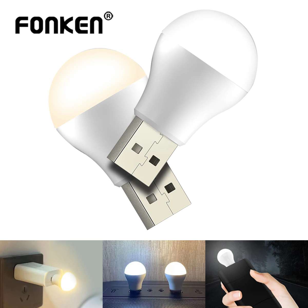 USB Light Plug Book Light LED Lamp Computer Mobile Power Charging USB Book Lamps LED Eye Protection Mini Night 5V 1A