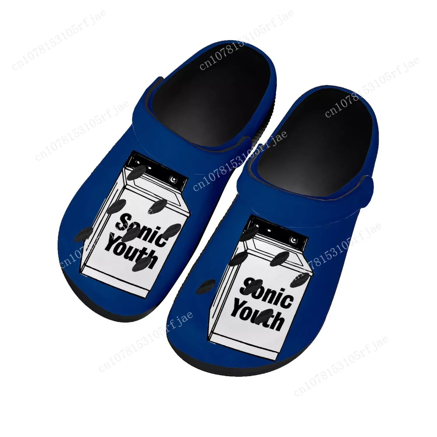 

Sonic Youth Rock Punk Home Clogs Custom Water Shoes Mens Womens Teenager Shoe Garden Clog Breathable Beach Hole Slippers Black
