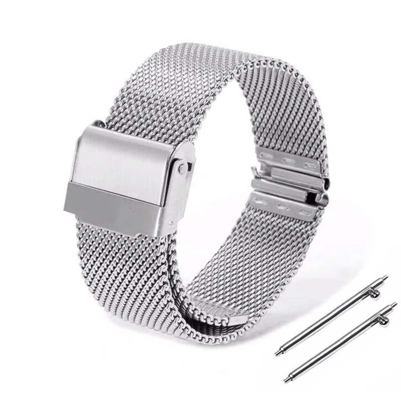 Premium 0.6MM Mesh Steel Milanese Watch Strap - Elegant and Versatile Band