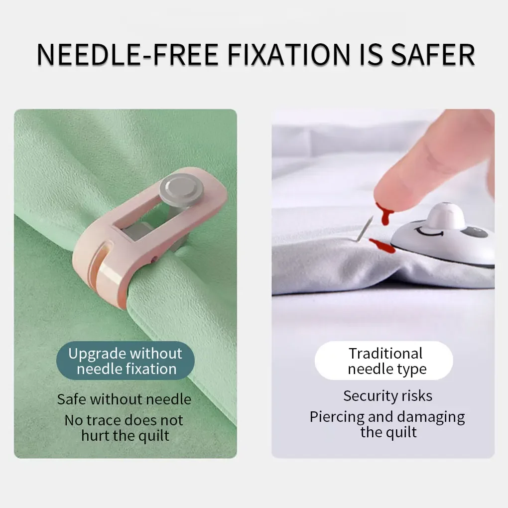 Quilt Holder Macaron Non-slip Quilt Blanket Clip Needleless Bedding Buckle Holder Blankets Cover Fastener Clip Bed Sheet