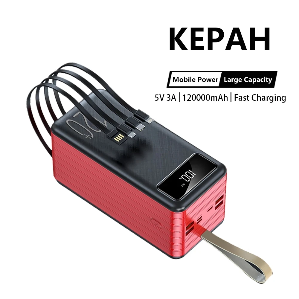 

KEPAH 20W 5V 3A 120000mAh Power Bank Tragbare Schnelle Lade Externe Batterie Ladegerät 120Ah Power Für iPhone xiaomi mi