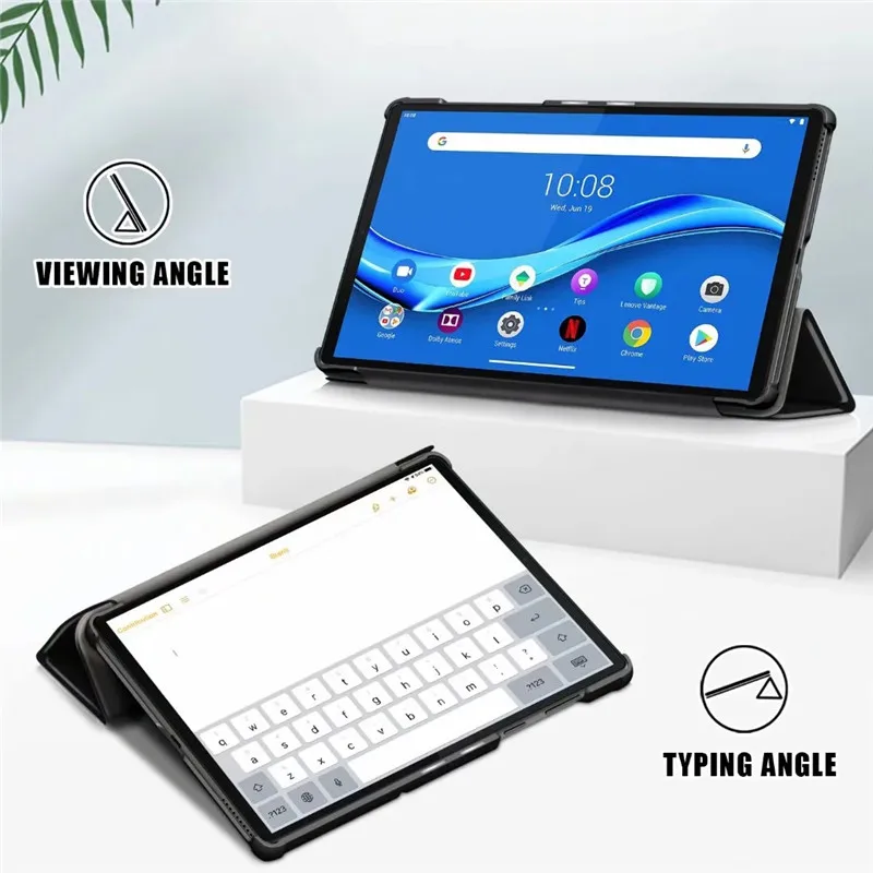 Suporte Dobrável Smart Tablet Cover Capa para Lenovo Tab M10 Fhd Plus 10.3 tb X606f 3ª Geração Tb328fu Tb328xu Tb125fu Tb-x306f - Imagem 3