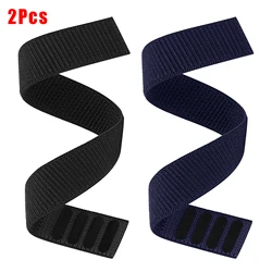 Premium Nylon Watchband Strap - 22mm/26mm Adjustable Size for Multi - Brand Smartwatches (Black - Blue)