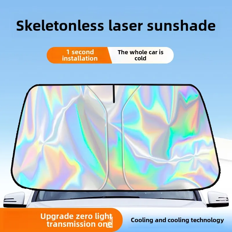 Foldable Windshield Curtains Summer Cooling Sun Protection Cover Car UVR-Reflective Sun Shade Windscreen Heat Shield