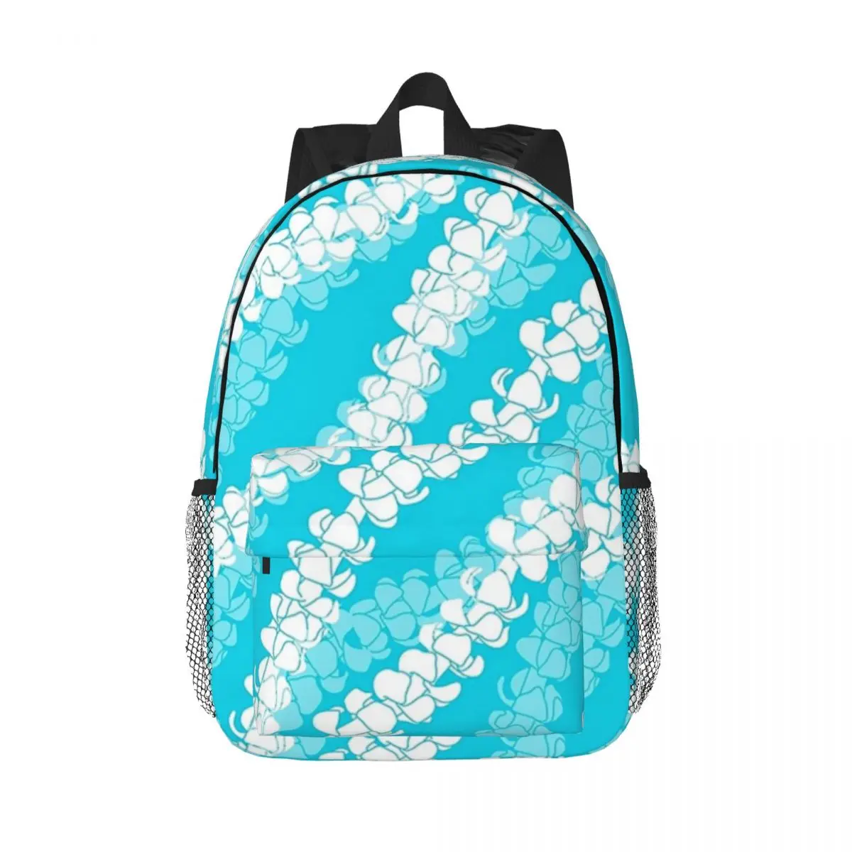 

Puakenikeni Single Leis On Turquoise Backpacks Teenager Bookbag Students School Bags Laptop Rucksack Shoulder Bag Large Capacity