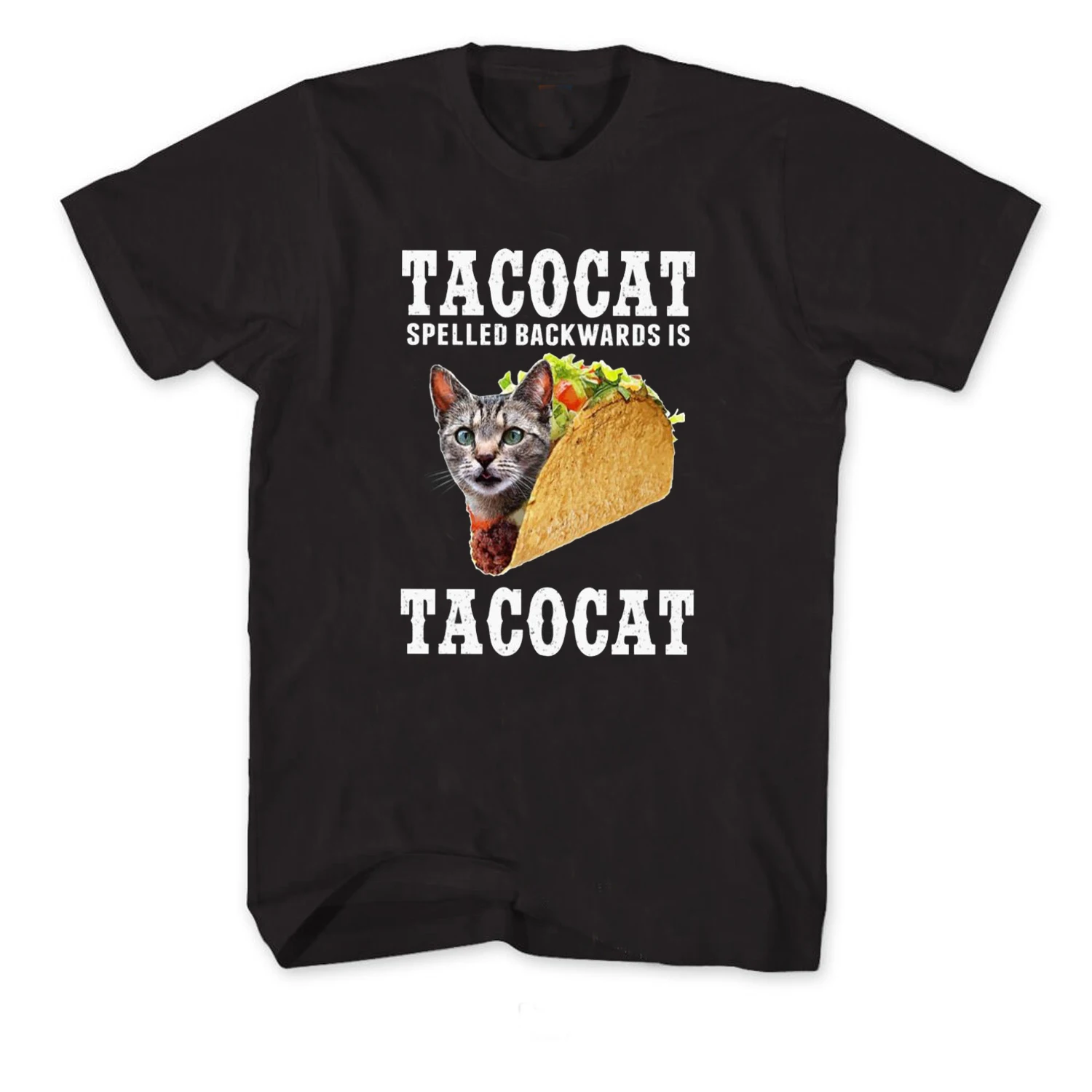 

Funny Tacocat Spelled Backwards Is Tacocat T Shirt New 100% Cotton Short Sleeve O-Neck T-shirt Casual Mens Top