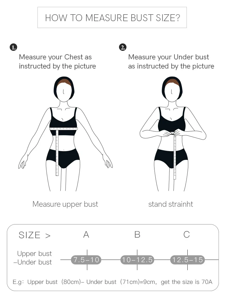 Plus Size Wireless Bra - Seamless Push Up Padded Plunge Bra with Adjustable Straps