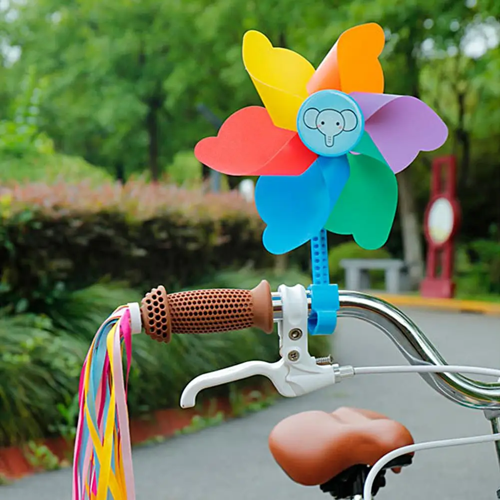 Bicycle Windmill Cartoon Colorful Tassel Fan Blade Long/Short Pole Outdoor Children Bike Pinwheel Cycling Handlebar Accessories