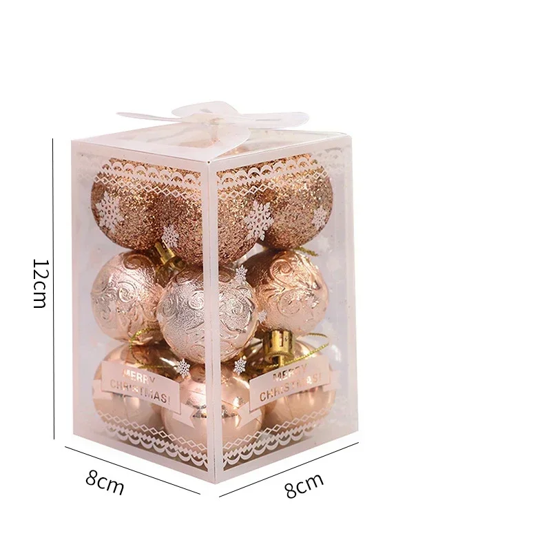 thumbnail image 1 of 12 bolas de Navidad, adorno para árbol de Navidad, bola colgante para fiesta de Navidad, regalo de Año Nuevo, bola brillante, decoración navideña, 1 of 5