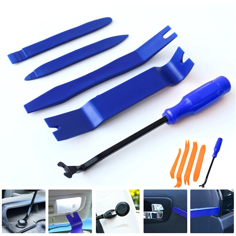 

Auto Door Clip Panel Trim Removal Tools Kit Navigation Blades Disassembly Plastic Car Interior Seesaw Conversion Car Repair Tool