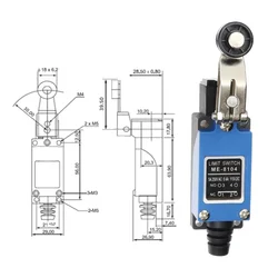 Enhanced Travel Limit Switch with Self - Reset Touch Controller, AC250V, NO NC Configuration (ME - 8104)