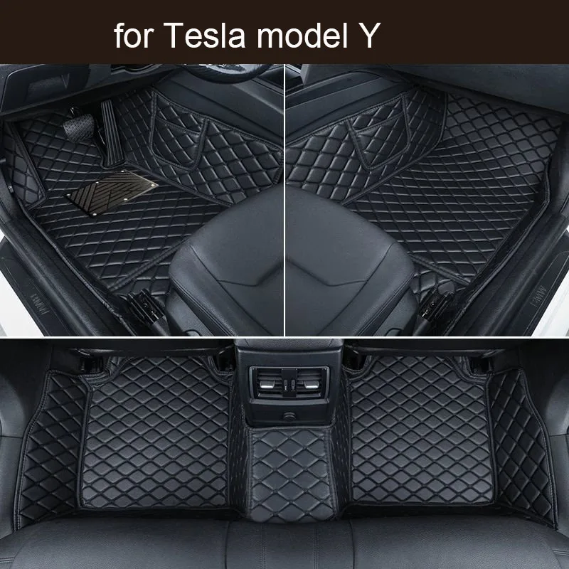 

Car Floor Mats for Tesla model Y 5seat 2020-2021 Accessories Customized Auto Carpets