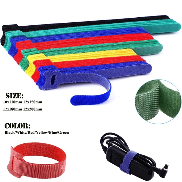 8*200mm releasable Cable Ties 50pcs 100pcs Colored Plastics cable ties  reusable Loop Wrap Nylon zip ties BundleTies