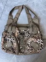 Marque de créateur rétro imprimé léopard fourre-tout grande capacité sous les bras épaule sacs à bandoulière pour les femmes 6