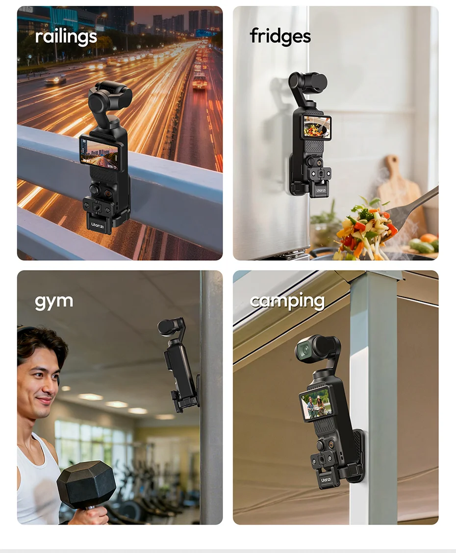 Magnetic Base for Pocket 3 Magnetic Grip Adapter 1/4'' Action Gopro Ports for O