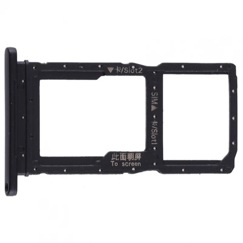 Huawei P Smart Plus Sim Tray 2019 Black Micro Sd Adapter Side Card # Huawei P Smart Plus 2019 (Pot-Lx3, Pot-Lx1, Pot-Al00)